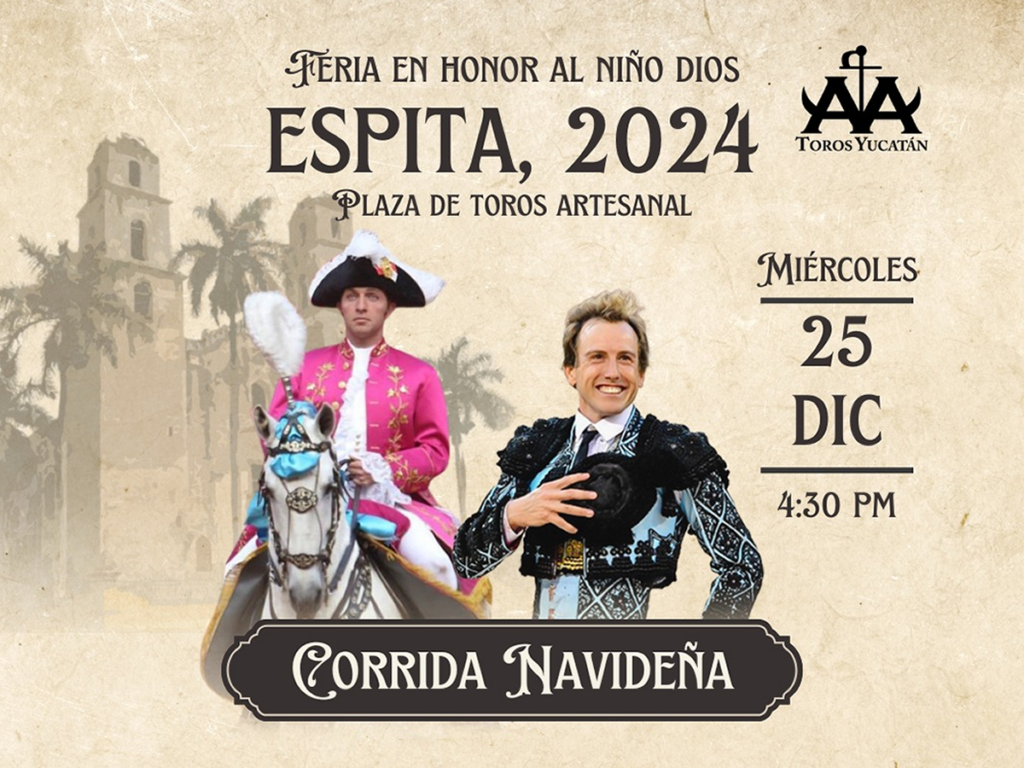 Cartel de la Corrida de Navidad en Espita.