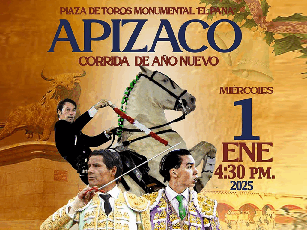 Cartel oficial de las corridas de Fin de Año en Apizaco
