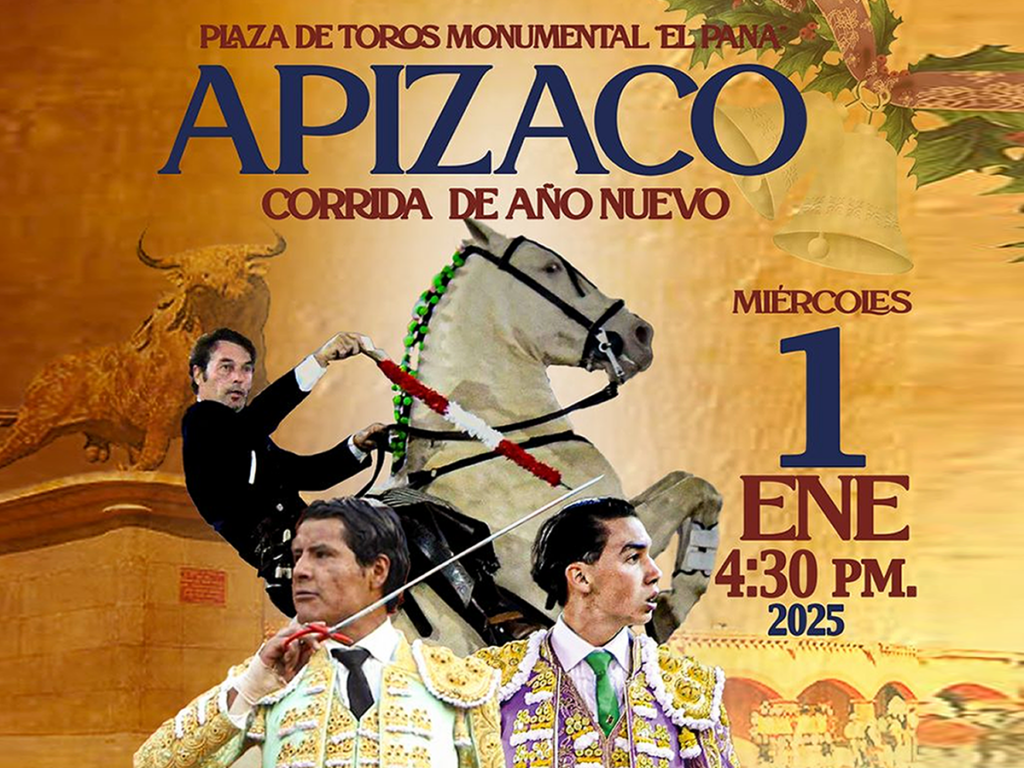 Cartel oficial de las corridas de Fin de Año en Apizaco