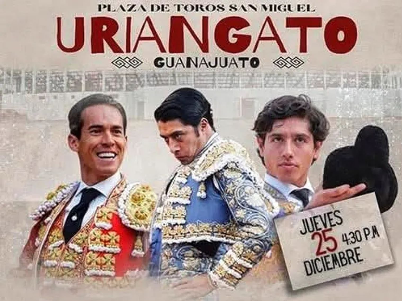 DEFINEN EL CARTEL PARA LA TRADICIONAL CORRIDA NAVIDEÑA EN URIANGATO