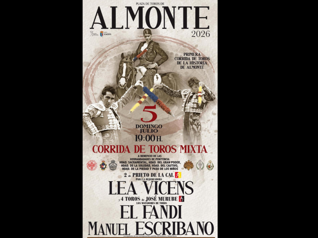 ALMONTE HARÁ HISTORIA CON LA PRIMERA CORRIDA DE TOROS DE SU EXISTENCIA