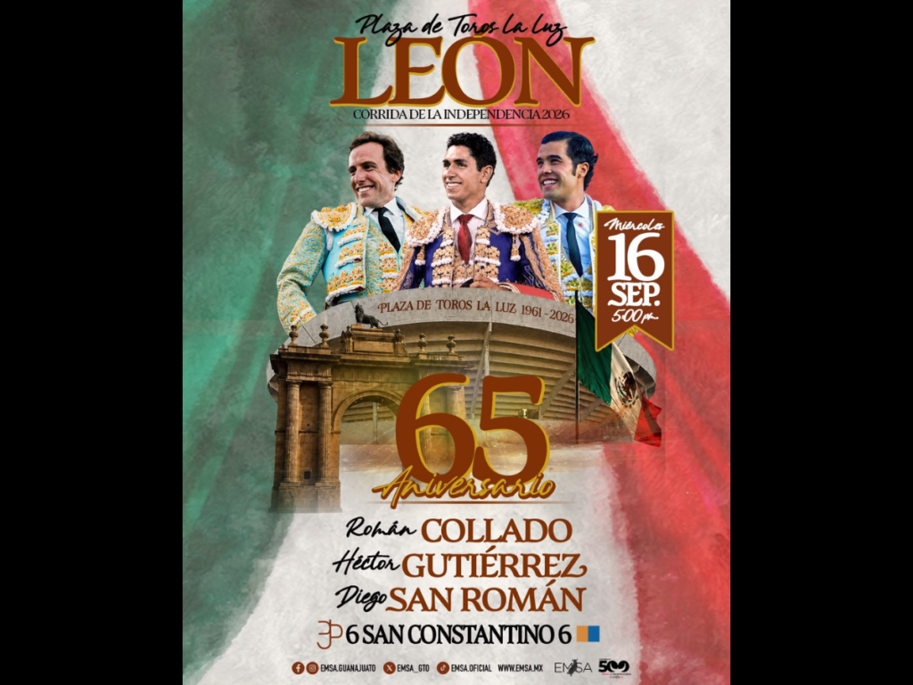 ANUNCIAN LA CORRIDA DEL 65 ANIVERSARIO DE LA PLAZA LA LUZ
